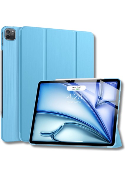 iPad Air 13 Inç M2 Çipli 2024 Uyumlu Akıllı Smart Cover Tablet Kılıfı A2898/A2899/A2900