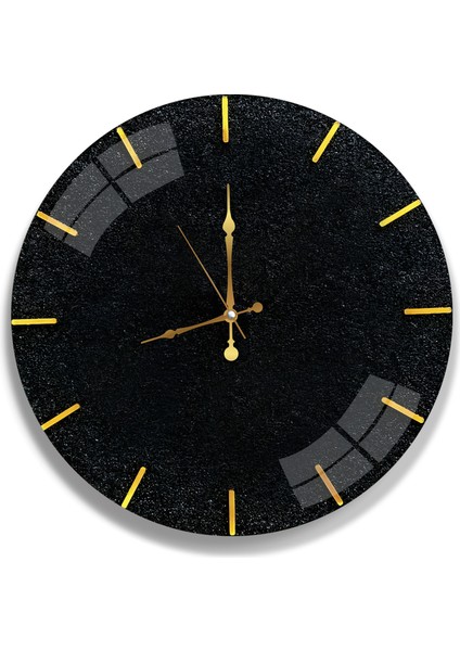 Black Stone Cam Saat - 40 cm