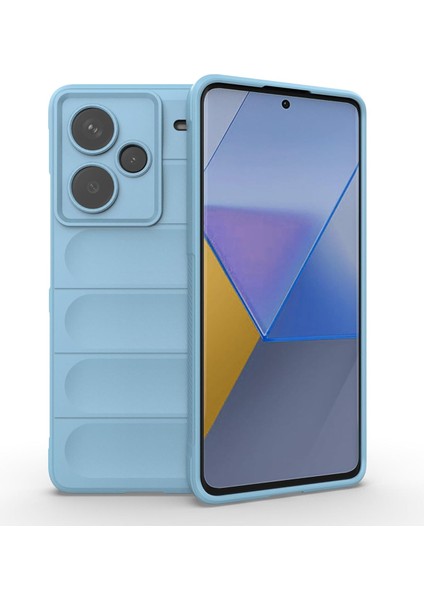 M.tk moveteck Xiaomi Redmi Note 13 Pro Plus 4g Kılıf Mat Hisli Dalgalı Elde Kaymaz Yumuşak Kadife Silikon Kamera Koruma