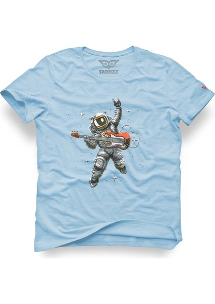 Gitarlı Astronot Tasarım T-Shirt