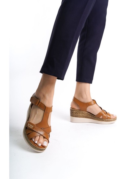 Deri Taba Anatomik Taban Comfort Kadın Sandalet TMD2060