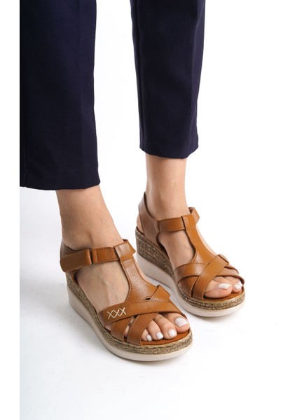 Deri Taba Anatomik Taban Comfort Kadın Sandalet TMD2060