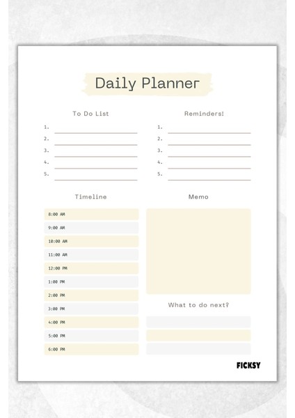 Günlük Planlayıcı - A4 Ebat Yapılacaklar - 30 Yaprak - Daily Planner