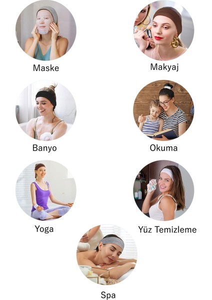 Spor Saç Bantları - Elastik Kaymaz İnce Saç Ter Kafa Bandı Bandana, Kadın & Erkek Koşu Fitness Yoga Pilates Makyaj Yüz Yıkama Atletik Egzersiz Saç Bandı Turkuaz indirimleri