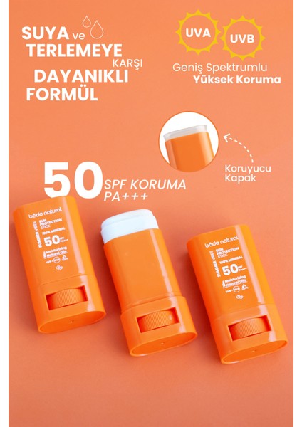 50 Spf Mineral Filtreli ve Doğal Yüksek Korumalı Güneş Stick