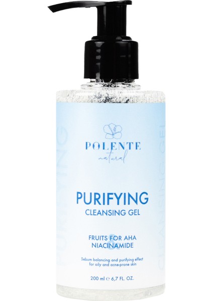 Polente Natural - Purifying Cleansing Gel Arındırıcı Yüz Yıkama Jeli Yağlı ve Akneye Yatkın Ciltler (200 ml)