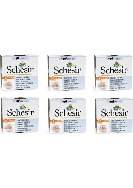 Ton ve Çipura Soslu Kedi Konservesi 70 Gr. x 6 Adet