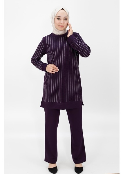 İki Iplik Kumaş Taş Baskılı İkili Takım