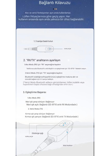 BT10 Bluetooth 5.1 Çevirici Adaptör Araba Müzik Kulaklık Hoparlör Verici Alıcı Kablosuz 3.5mm Jack Çok Fonksiyonlu İkili Mod Geçişi Yeni Nesil Son Teknoloji