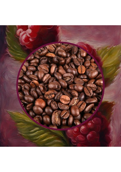 Decaf Raspberry Coffee - Kafeinsiz Ahududu Aromalı Çekirdek Kahve, 200 Gr