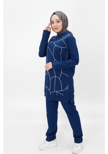 İki Iplik Kumaş Taş Şerit Detaylı İkili Takım fiyatları