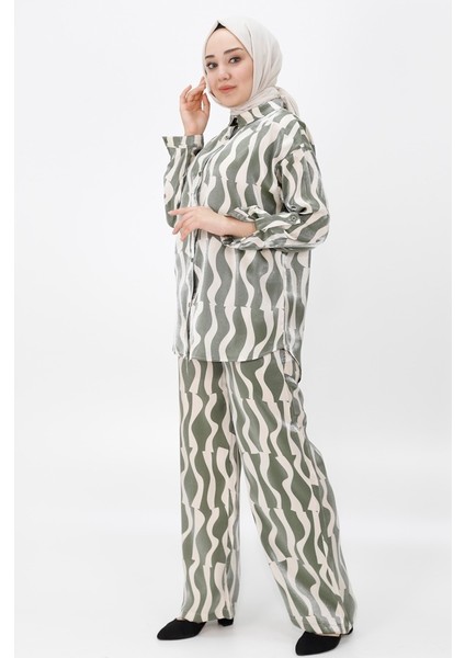 24182 Pamuklu Saten Kumaş Desenli Ikili Takım modelleri