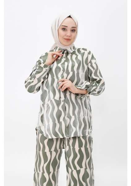 24182 Pamuklu Saten Kumaş Desenli Ikili Takım fırsatları