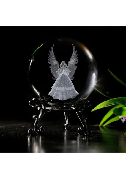 Dekoratif Metal Ayaklı Melek 3D Cam Küre fiyatları