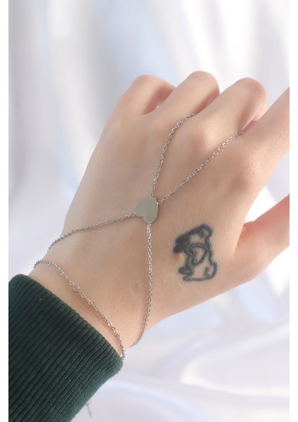 316L Çelik Gümüş Renk Kalp Tasarımlı Şahmeran fiyatları