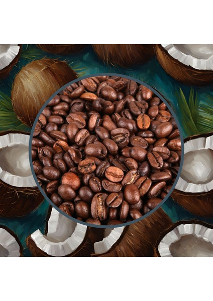 Decaf Coconut Coffee - Kafeinsiz Hindistan Cevizi Aromalı Çekirdek Kahve, 200 Gr