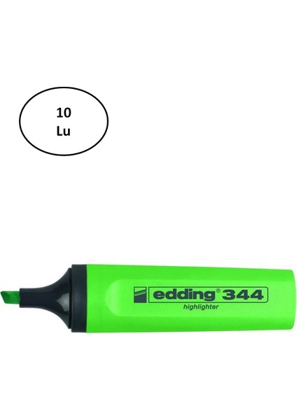 Eddıng Fosforlu Kalem Yeşil 10'lu