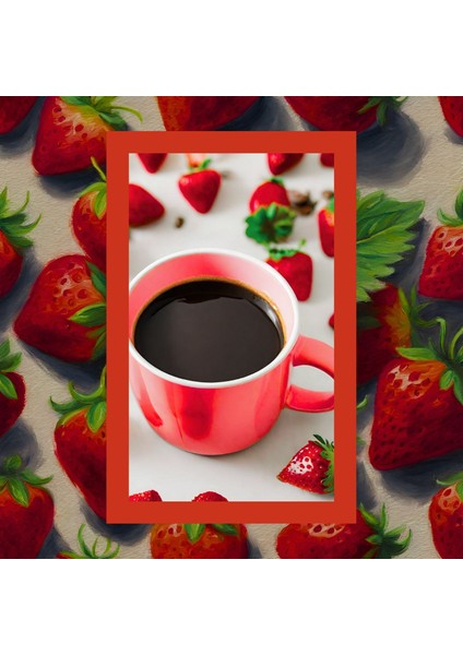 Decaf Strawberry Coffee - Kafeinsiz Çilek Aromalı Filtre Kahve, 200 Gr