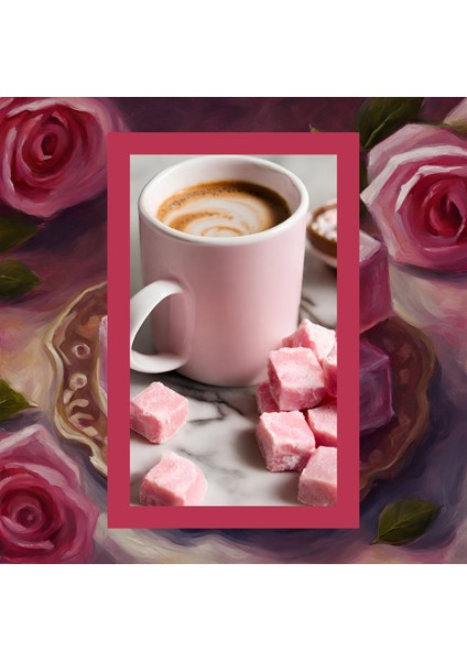 Decaf Rose Turkish Delight Coffee Kafeinsiz Güllü Lokum Aromalı Çekirdek Kahve 200 gr