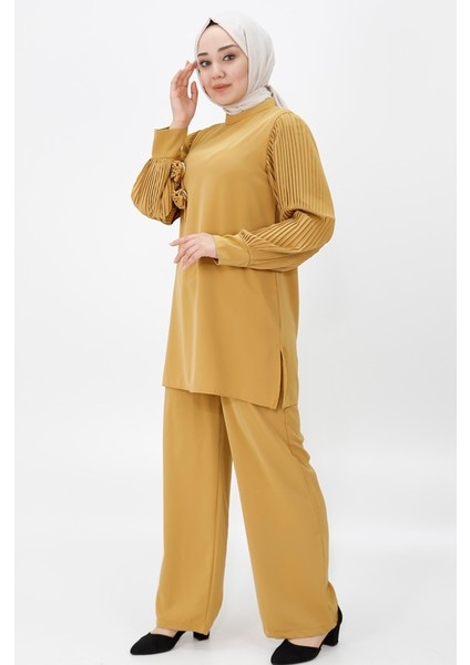 24087 Jessıca Kumaş Kolları Piliseli ve Broşlu Ikili Takım fiyatları