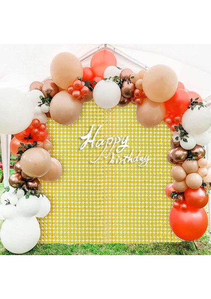 Soydoğan Ekstra Metalize Altın Renk Disko Dikdörtgen Kesim Kapı Perdesi Dekorasyon 1x2 Metre modelleri