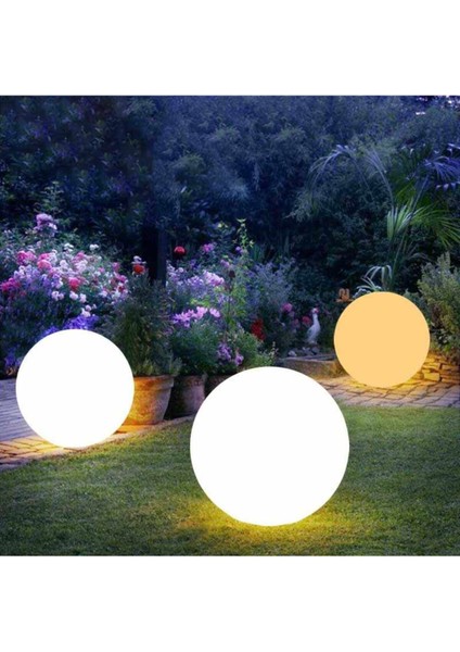 LED Aydınlatma LED Işıklı Küre 60 cm (Şarjlı) 0 - 250 Watt Çok Renkli E10