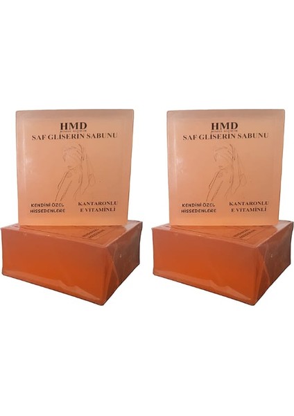 Saf Gliserin Sabunu x 2 Ad.kantaronlu E Vitaminli Besleyici,nemlendirici Doğal Şeffaf Gliserin Sabun
