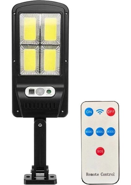 26 Watt Solar Panel Sensörlü 320 LED Kumandalı Sokak Lambası Güneş Enerji Beyaz LED