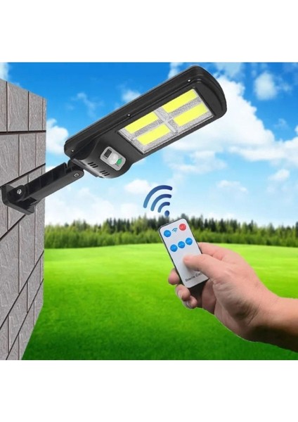 26 Watt Solar Panel Sensörlü 320 LED Kumandalı Sokak Lambası Güneş Enerji Beyaz LED