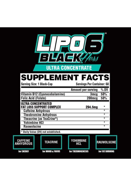 Lipo 6 Hers Ultra Fat Burner Concentrate 60 Capsules