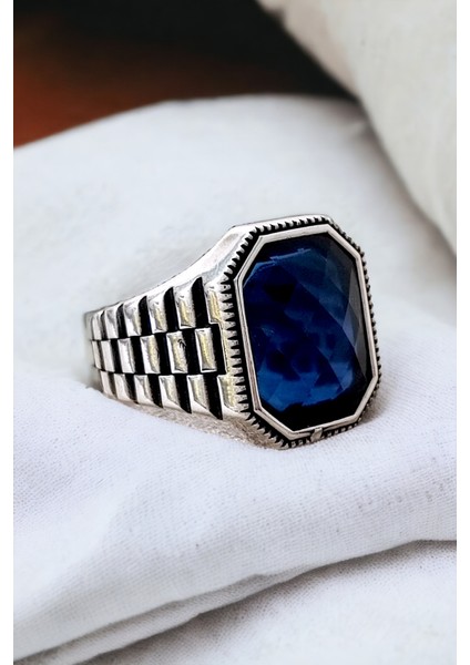 Gümüş Erkek Yüzüğü Rolex Kasa