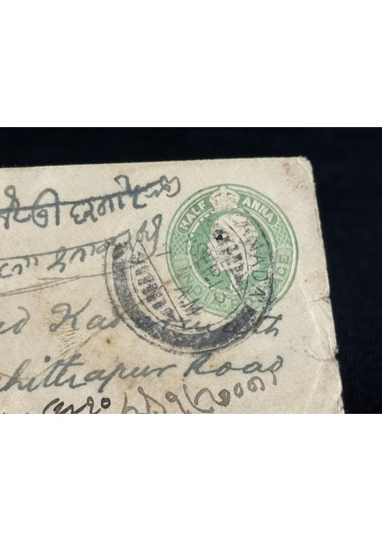 Ingiliz Sömürgesi Hindistan 1913 Tarihli Calcutta Varış Damgalı Postadan Geçmiş Antiye Zarf fiyatları