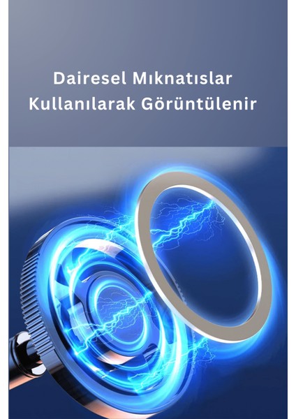 Q38 Ayarlanabilir Yapışkanlı Manyetik Magsafe Araç Tutucu