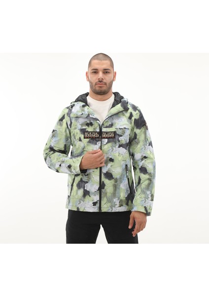 NP0A4H2PF4Y1 Napapijri Raınforest Op S Aop Erkek Yağmurluk-R&amp;uuml;zgarlık Yeşil