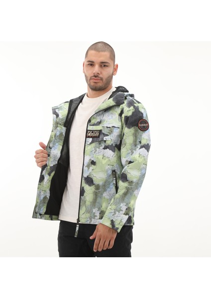 NP0A4H2PF4Y1 Napapijri Raınforest Op S Aop Erkek Yağmurluk-R&amp;uuml;zgarlık Yeşil modelleri