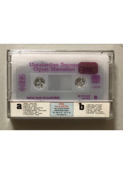 Ustalardan Seçme Oyun Havaları Kaset (Orjnal Dönem Baskı Kaset)