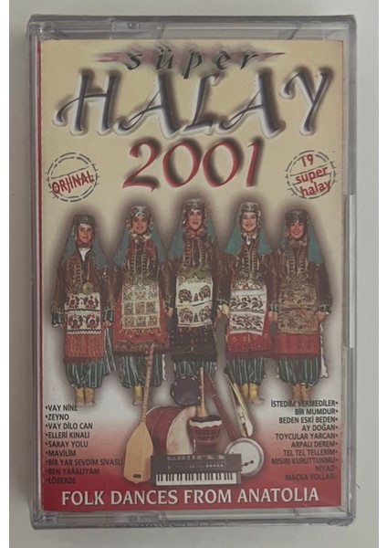 Halay 2001 Kaset (Jelatininde Sıfır Orjnal Dönem Baskı Kaset)