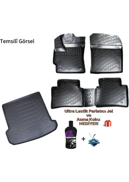 Citroen C3 Ds3 Ince Stepneli 2010 3D Bagaj Havuzu ve Araca Özel Paspas Seti (Hediyeli)