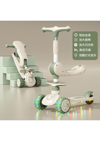 1-3-6-12 Yaş Arası Çocuklar Için Scooter, Kız ve Erkek Çocuklar Için Scooter, Bebek Kaykay, Pedallara Basabilen Üçü Bir Arada Scooter (Yurt Dışından)