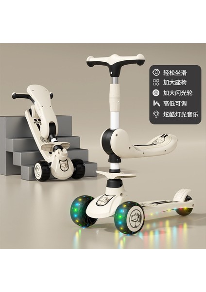 1-3-6-12 Yaş Arası Çocuklar Için Scooter, Kız ve Erkek Çocuklar Için Scooter, Bebek Kaykay, Pedallara Basabilen Üçü Bir Arada Scooter (Yurt Dışından)