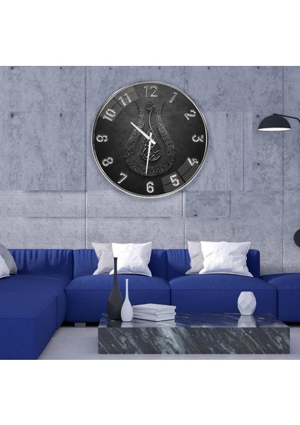 Ayetel Kürsi Cam Saat - 60 cm modelleri