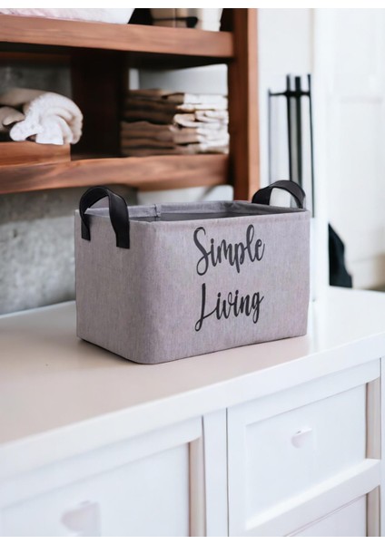 Gri Dolap Içi Çamaşır Çocuk Odası Oyuncak Düzenleyici Katlanır Saklama Sepeti Organizer 37 x 27 x 25 cm modelleri