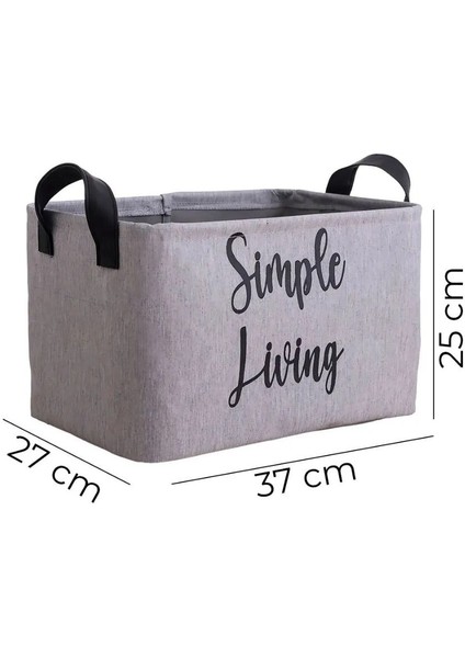 Gri Dolap Içi Çamaşır Çocuk Odası Oyuncak Düzenleyici Katlanır Saklama Sepeti Organizer 37 x 27 x 25 cm fırsatları