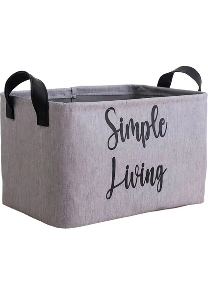 Gri Dolap Içi Çamaşır Çocuk Odası Oyuncak Düzenleyici Katlanır Saklama Sepeti Organizer 37 x 27 x 25 cm indirimleri