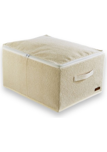 Orta Boy Havlu Kumaş Balık Sırtı Saplı Saplı Sandık Baza Altı,Dolap Içi Destekli Hurç 35 x 42 x 23 cm fırsatları