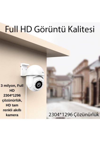 Full Hd 2304*1296 Çift Yönlü Hoparlör Renkli Gece Görüşlü Akıllı Kamera Cctv Güvenlik Kamerası