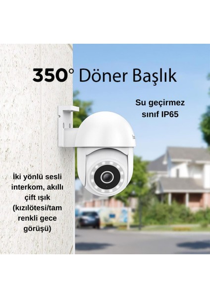 Full Hd 2304*1296 Çift Yönlü Hoparlör Renkli Gece Görüşlü Akıllı Kamera Cctv Güvenlik Kamerası