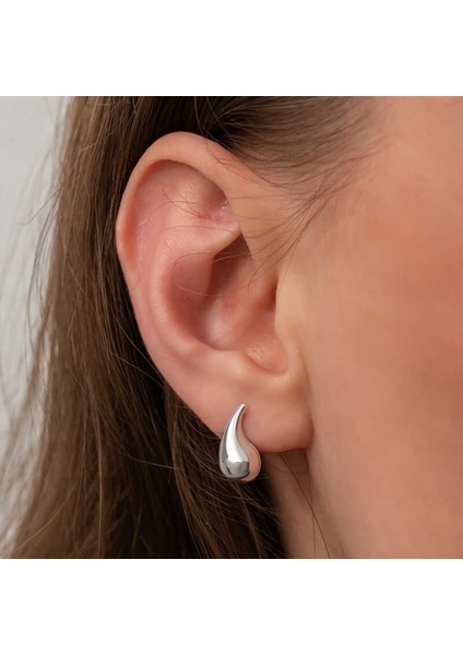 Gümüş Gözyaşı Damla Çivili Kadın Küpe fiyatları