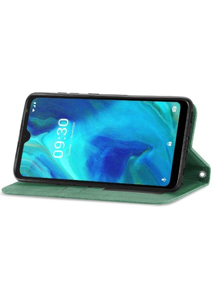 Tecno Pop 5 Basit Iş Kordon Deri Çanta Fermuar Cüzdan Için Kılıf (Yurt Dışından)
