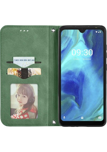 Tecno Pop 5 Basit Iş Kordon Deri Çanta Fermuar Cüzdan Için Kılıf (Yurt Dışından)